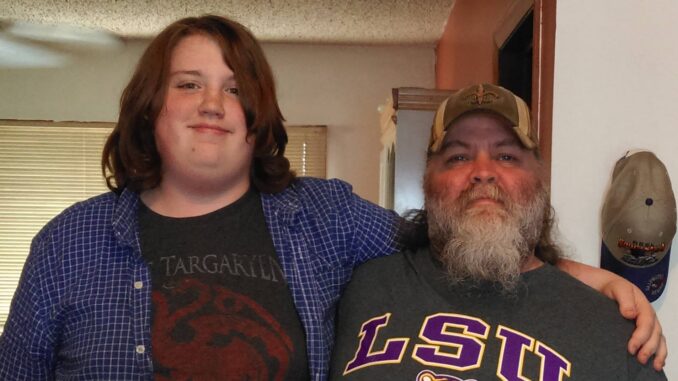 Connor at 15 with dad
